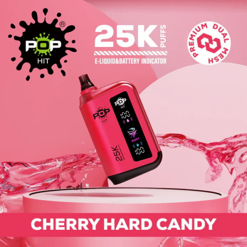 Pop Hit - 25000 Puffs - Cherry Hard Candy